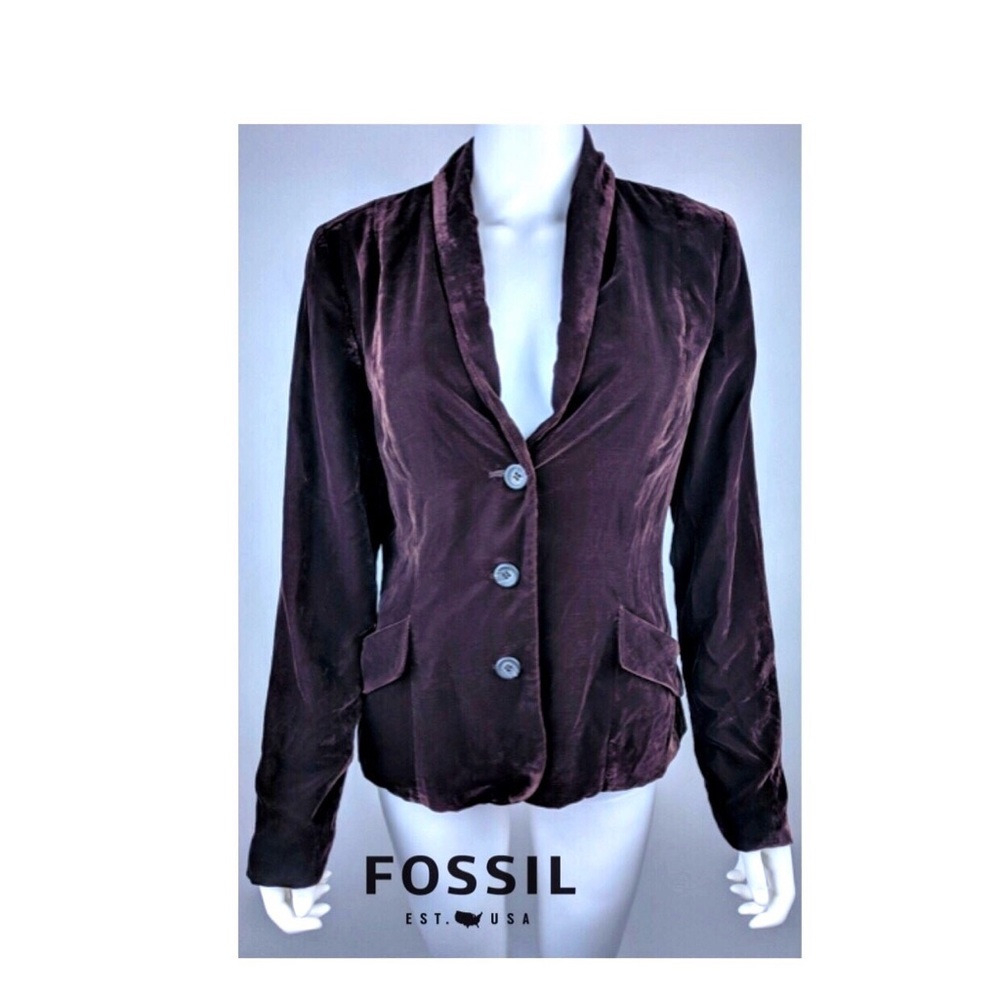 Fossil Crushed Velvet Blazer